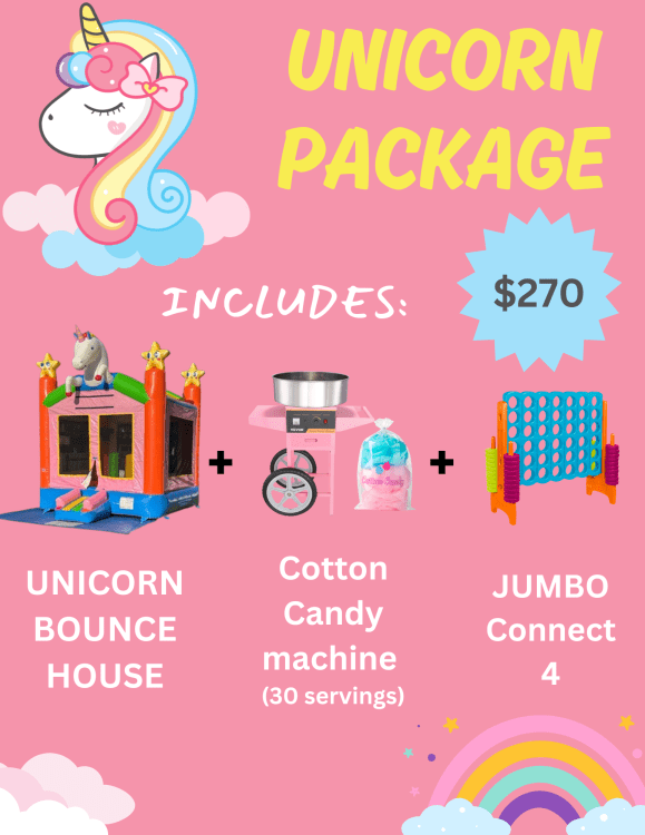 Choose ONE Included Game Unicorn Package
