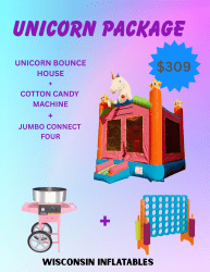UNICORN PACKAGE BOUNCE HOUSE RENTAL