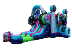 GLITCH BOUNCE HOUSE w/ Slide AND GAMING CHAIR