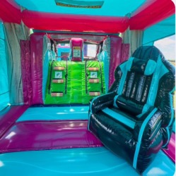 glitch6 1753318513 GLITCH BOUNCE HOUSE w/ Slide AND GAMING CHAIR