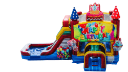 HAPPY BIRTHDAY COMBO BOUNCE HOUSE W/ SLIDE