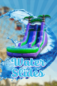 Oasis inflatable water slide rental from Wisconsin Inflatables for backyard parties and summer events in Wisconsin.